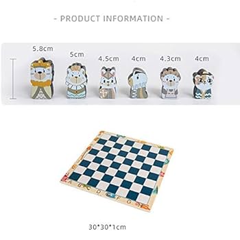 Amazon.co.jp: キッズ木製中世チェスセット漫画ステレオス